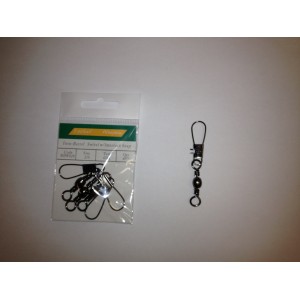 RSW028 size2/0 4pcs/pk Barrel Swivel w//Interlock Snap