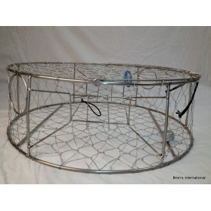 CT008 Pacific Stainless Steel Commercial Rigid Crab Trap 30"
