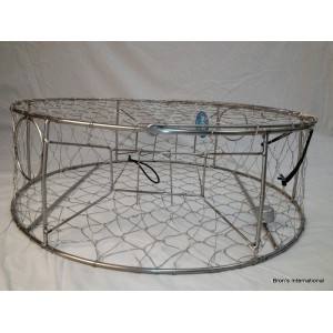 CT008 Pacific Stainless Steel Commercial Rigid Crab Trap 30"