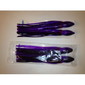 SS002-C8 6.5" Unrigged Hoochy - Purple Haze / Black 2pcs/pk
