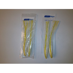 SS003-C3 6" Tuna Tail - Yellow Snow 2pcs/pk