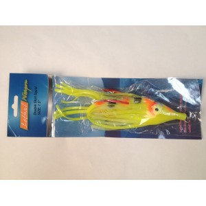 DSSJ007-TP 7.5" Double Skirt Jig - Tiger Prawn Glow