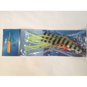 DSSJ008-TS 7.5" Double Skirt Jig - Tiger Shrimp Glow