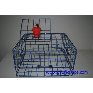CT012 Pacific 24" Folding Steel Crab Trap with Top open