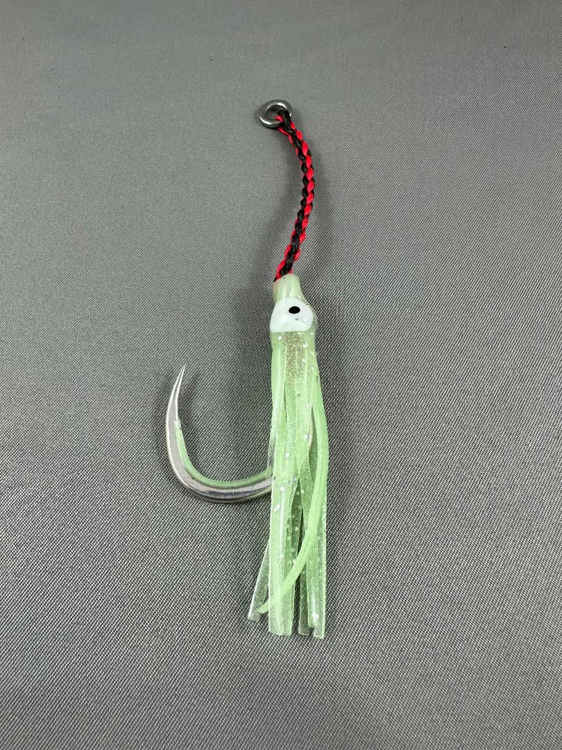 RH13 Lethal Weapon rig hook with glow hoochy 3/0 2-Pack