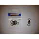 BSW001 size8 2pcs/pk Ball Bearing Swivel w/Solid Ring