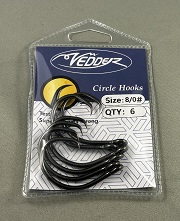 CH8 Black Circle Hook Barbed 8/0