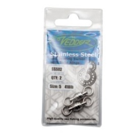 SSS02 S.S ball bearing swivel with solid rings No.5 